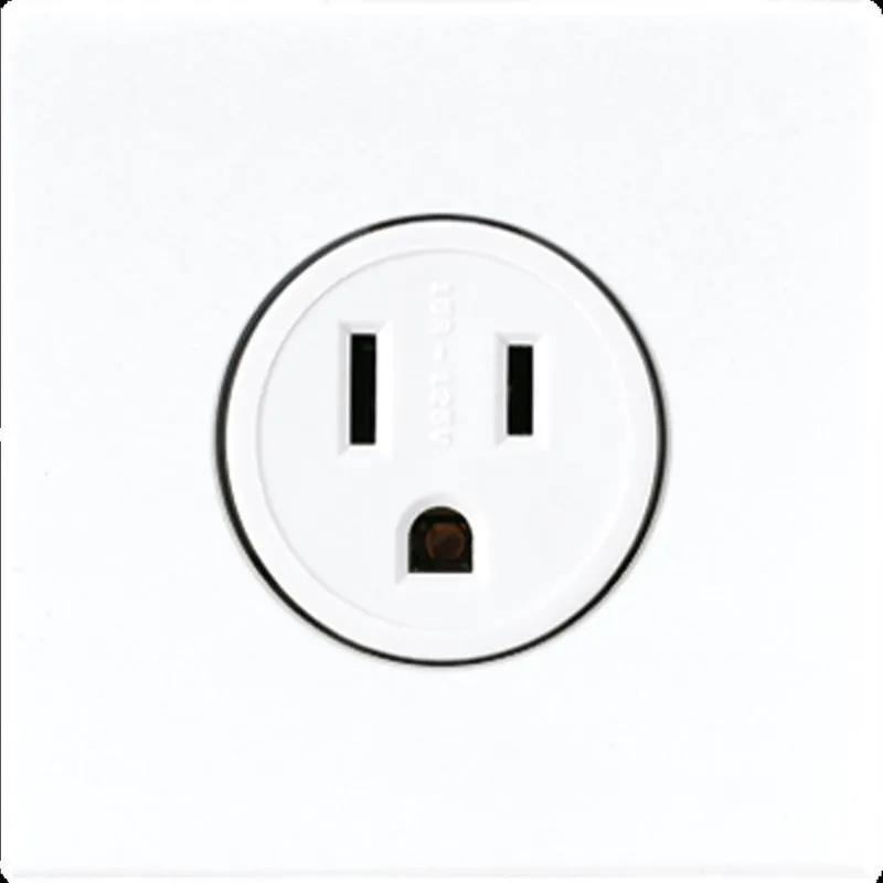 Jung Steckdose, US-Norm NEMA, 15 A 125 V ~, Schraubklemmen, ohne Krallen, Thermoplast, Serie LS, alpinweiß LS521-15WW