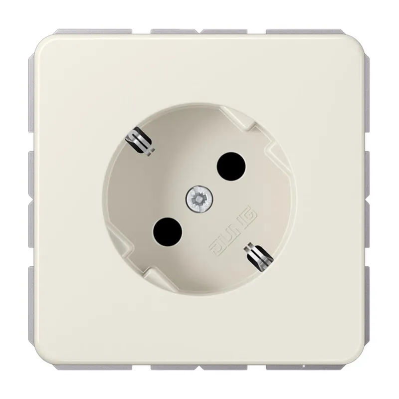 Jung SCHUKO®-Steckdose 45°, 16 A 250 V ~, Duroplast, Serie CD, weiß 520-45