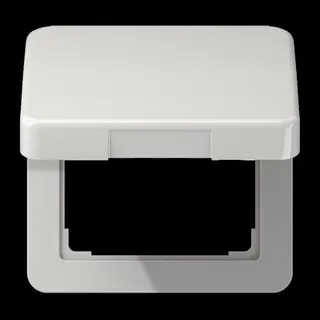Jung Klappdeckel mit Rückstellfeder, Thermoplast, Serie CD, lichtgrau CD590BFKLLG