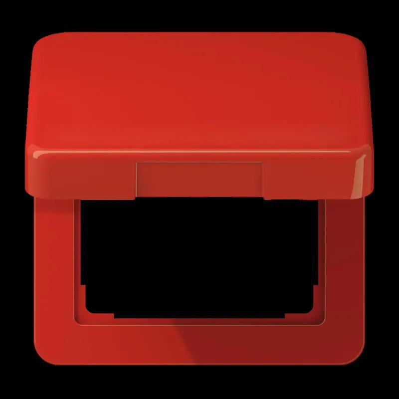 Jung Klappdeckel mit Rückstellfeder, Thermoplast, Serie CD, rot CD590BFKLRT