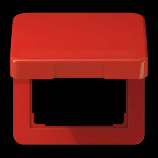 Jung Klappdeckel mit Rückstellfeder, Thermoplast, Serie CD, rot CD590BFKLRT
