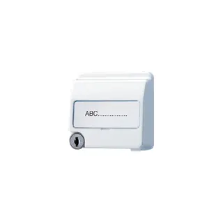 Jung Klappdeckel, hohe Ausführung, rastbar, Thermoplast, Serie CD, alpinweiß CD554SLKLWW