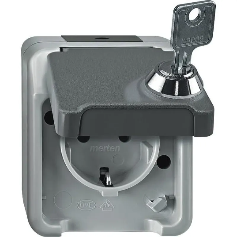 Merten SCHUKO-Steckdose MEG2416-8029 lichtgrau