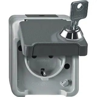 Merten SCHUKO-Steckdose MEG2417-8029 lichtgrau