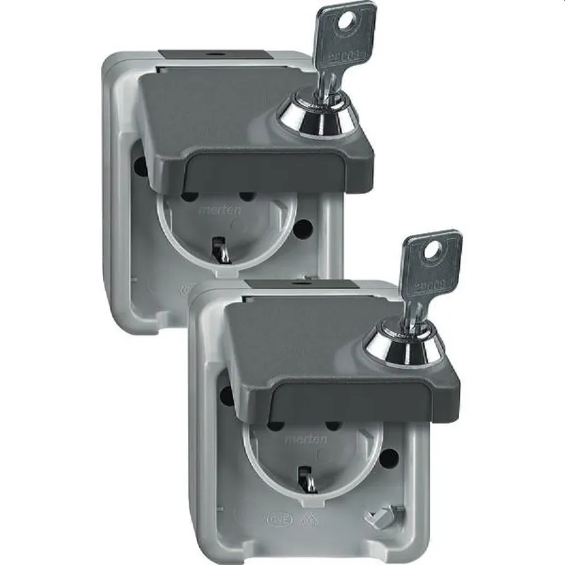 Merten SCHUKO-Steckdose MEG2424-8029 lichtgrau