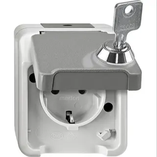 Merten SCHUKO-Steckdose MEG2422-8029 lichtgrau