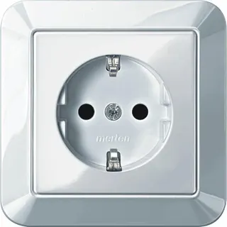 Merten SCHUKO-Steckdose MEG2300-1019 polarweiss glaenzend 1-M