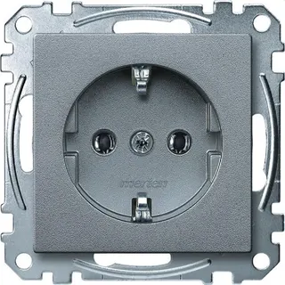 Merten SCHUKO-Steckdose MEG2301-0460 aluminium System M