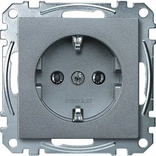 Merten SCHUKO-Steckdose MEG2401-0460 aluminium System M