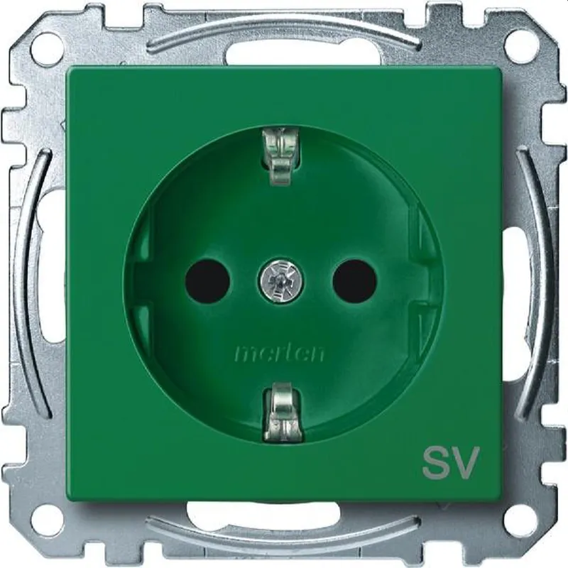 Merten SCHUKO-Steckdose MEG2300-0304 gruen System M
