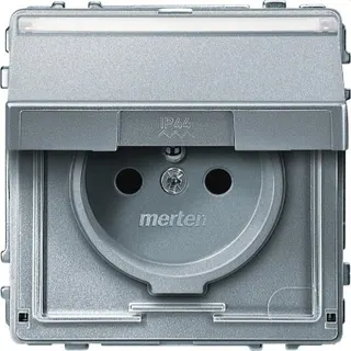 Merten Steckdose MEG2612-7260 aluminium AQUADESIGN
