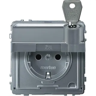 Merten SCHUKO-Steckdose MEG2317-7260 alu AQUADESIGN