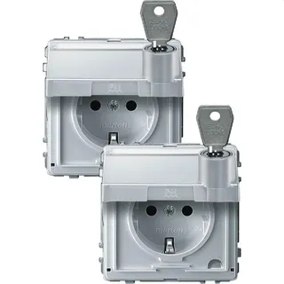 Merten SCHUKO-Steckdose MEG2318-7219 polarweiss AQUADESIGN