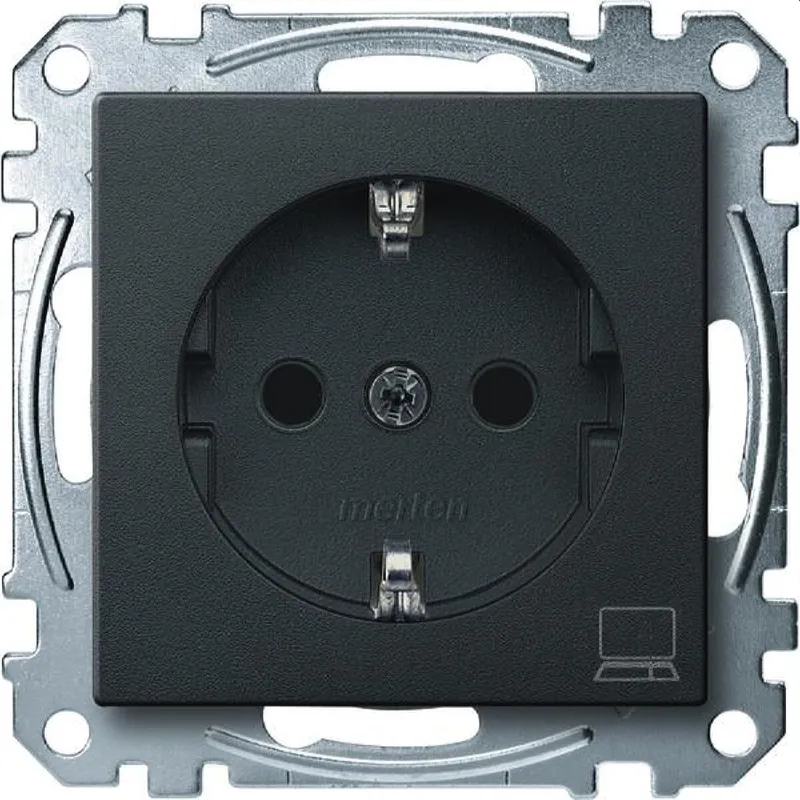 Merten SCHUKO-Steckdose MEG2350-0414 Computer anthrazit