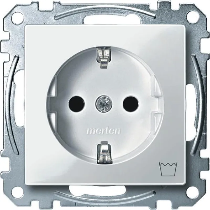 Merten SCHUKO-Steckdose MEG2352-0319 Waschm. polarweiss glaenz