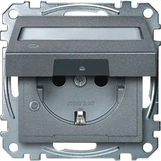 Merten SCHUKO-Steckdose MEG2313-0460 aluminium System M