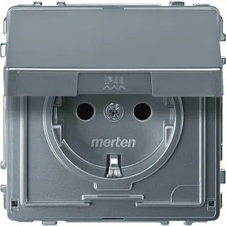 Merten SCHUKO-Steckdose MEG2310-7260 aluminium AQUADESIGN