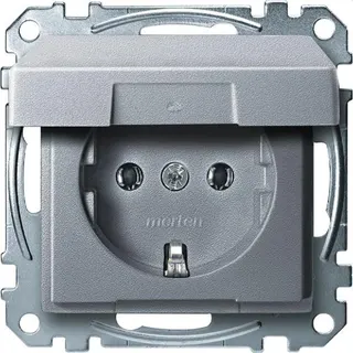 Merten SCHUKO-Steckdose MEG2311-0460 aluminium System M
