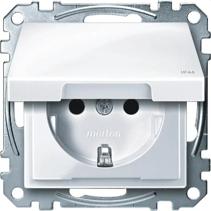 Merten SCHUKO-Steckdose MEG2314-0325 IP44 aktivweiss glaenzend