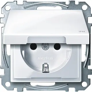 Merten SCHUKO-Steckdose MEG2314-0325 IP44 aktivweiss glaenzend
