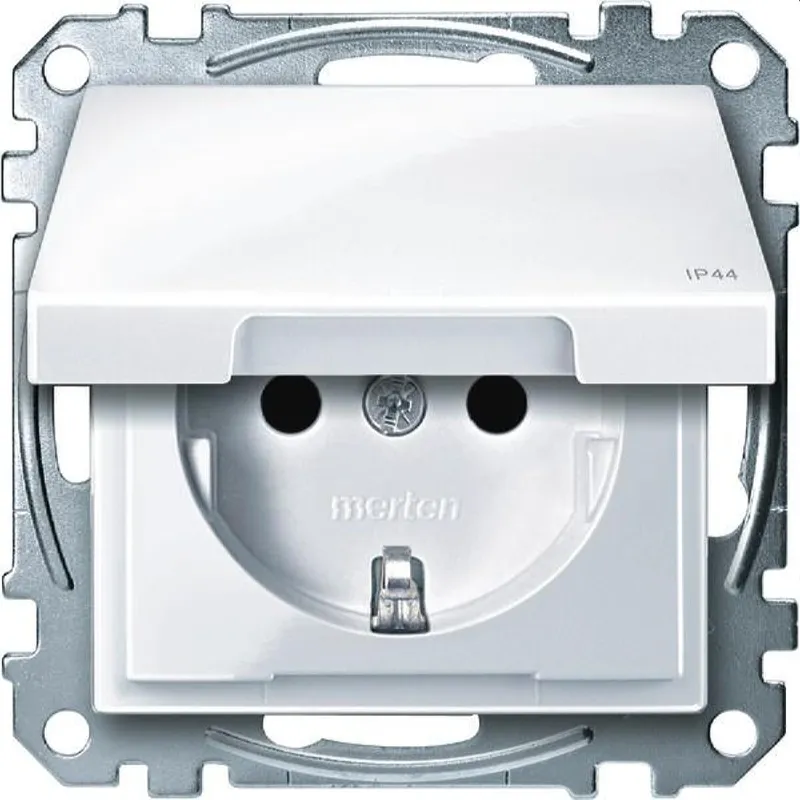 Merten SCHUKO-Steckdose MEG2414-0325 IP44 aktivweiss glaenzend