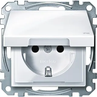 Merten SCHUKO-Steckdose MEG2414-0325 IP44 aktivweiss glaenzend