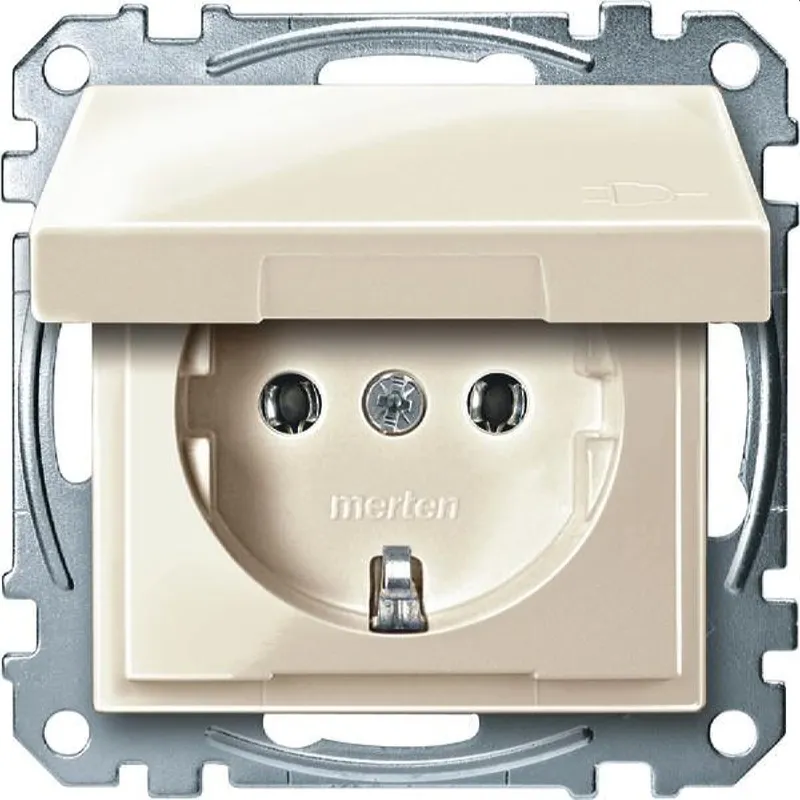 Merten SCHUKO-Steckdose MEG2311-0344 weiss glaenzend System M