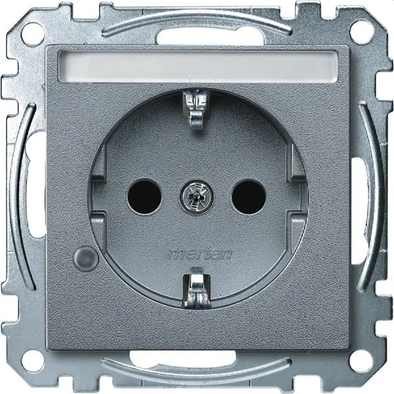 Merten SCHUKO-Steckdose MEG2303-0460 aluminium System M