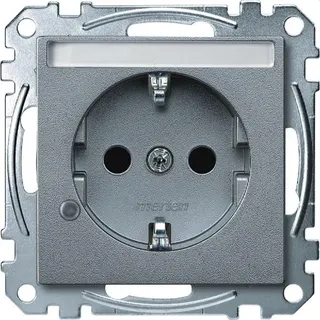Merten SCHUKO-Steckdose MEG2303-0460 aluminium System M