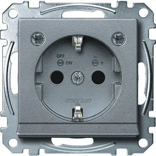 Merten SCHUKO-Steckdose MEG2304-0460 aluminium System M