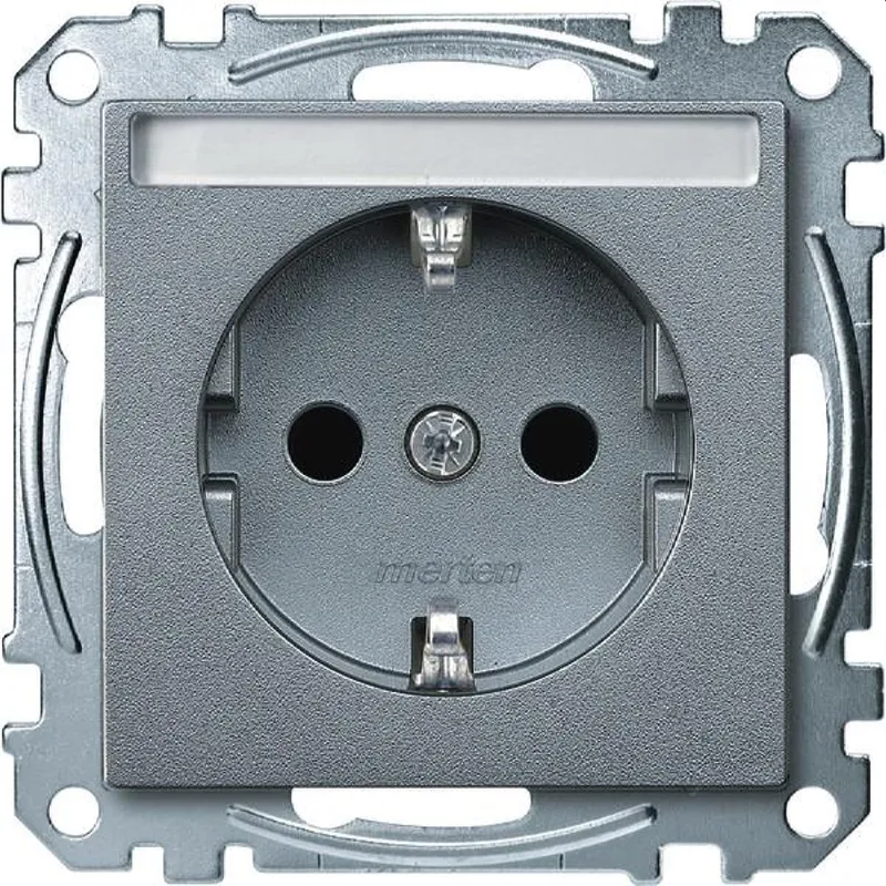 Merten SCHUKO-Steckdose MEG2302-0460 aluminium System M