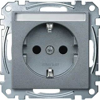 Merten SCHUKO-Steckdose MEG2302-0460 aluminium System M