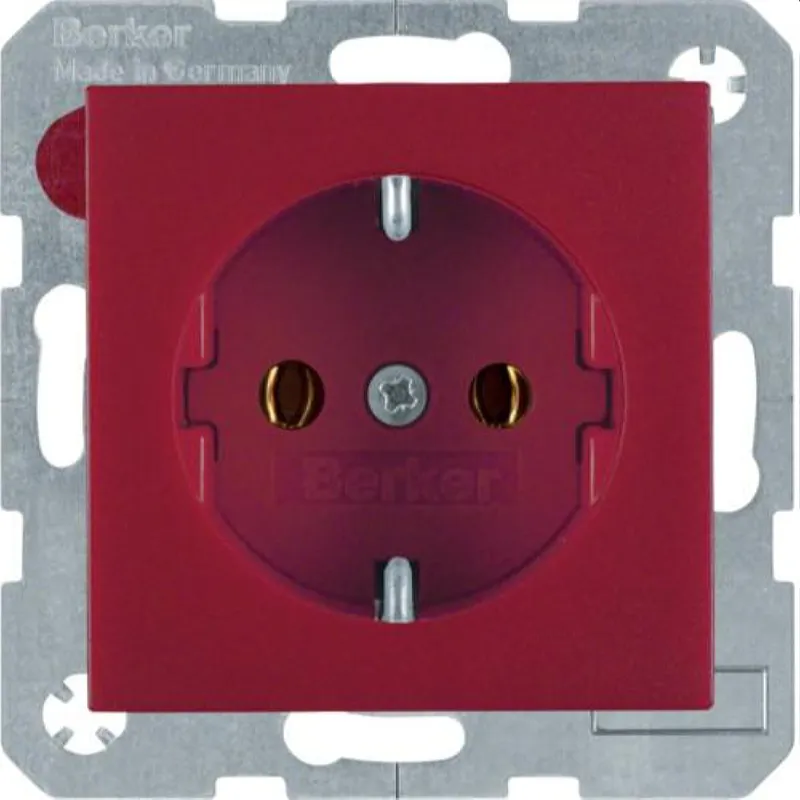 Berker SCHUKO-Steckdose M347431912 rot matt