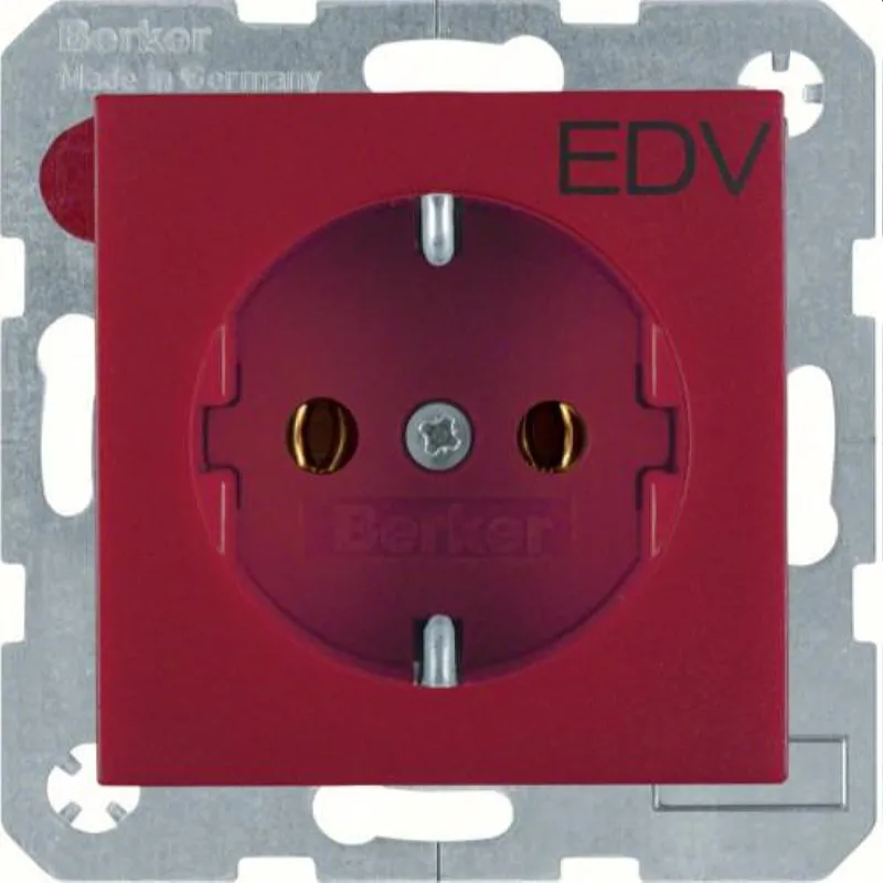 Berker SCHUKO-Steckdose M347431922 rot matt