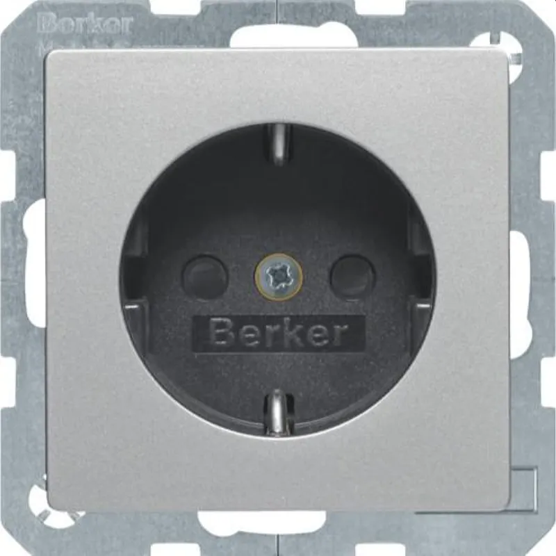 Berker SCHUKO-Steckdose M3Q.1/Q.3 alu samt lackiert