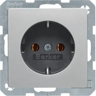 Berker SCHUKO-Steckdose M3Q.1/Q.3 alu samt lackiert