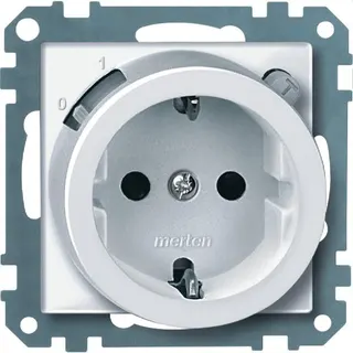 Merten FI-Schutz-Steckdose 233825 aktivweiss glaenzend System M