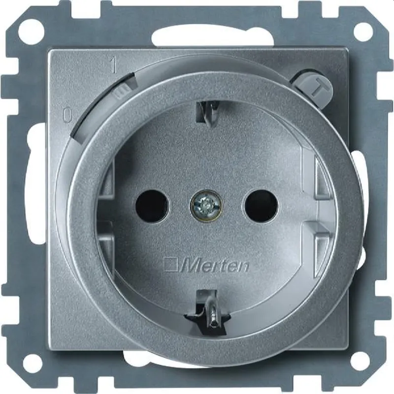 Merten FI-Schutz-Steckdose 232860 aluminium