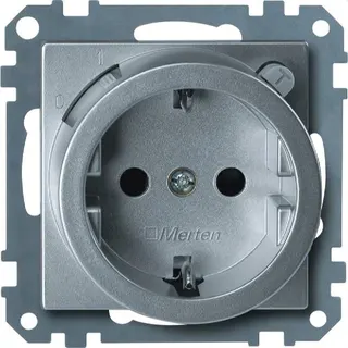 Merten FI-Schutz-Steckdose 232860 aluminium