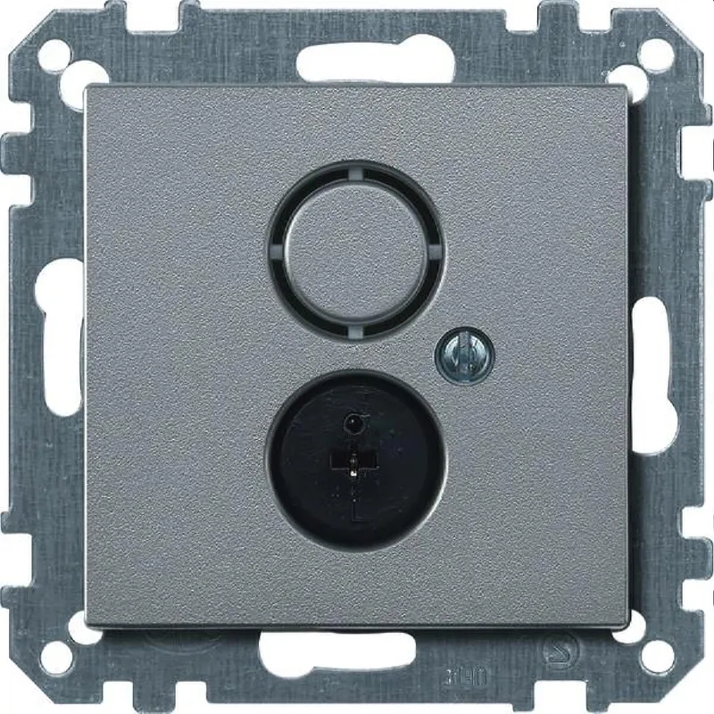Merten Lautsprechersteckdose 297460 aluminium System M