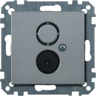 Merten Lautsprechersteckdose 297460 aluminium System M