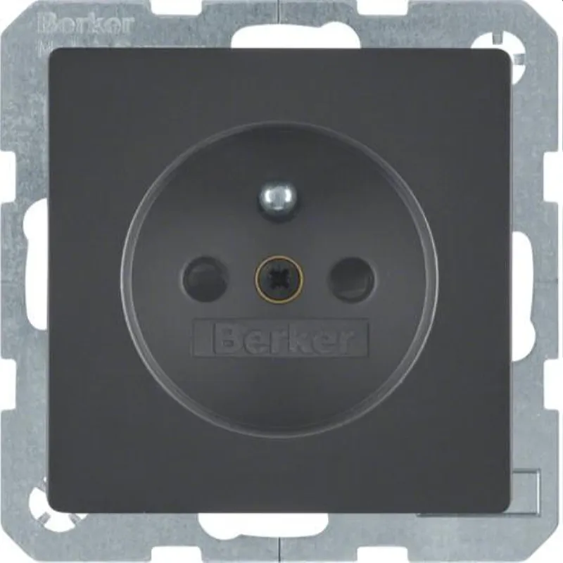 Berker SCHUKO-Steckdose M36765766086 anthrazit samt