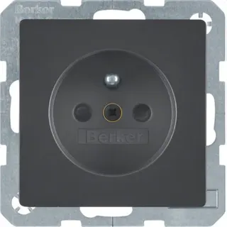 Berker SCHUKO-Steckdose M36765766086 anthrazit samt