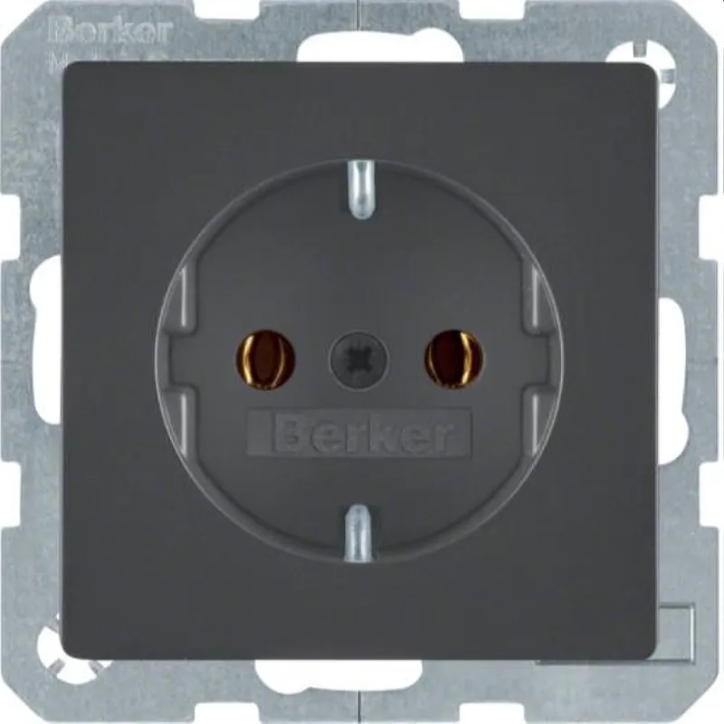 Berker SCHUKO-Steckdose M347436086 anthrazit samt