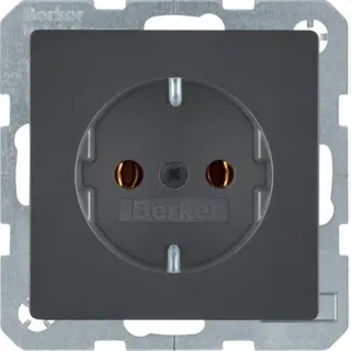 Berker SCHUKO-Steckdose M347436086 anthrazit samt