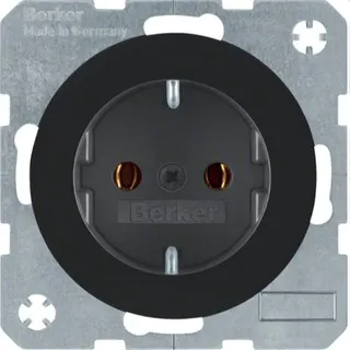 Berker SCHUKO-Steckdose M341432045 schwarz glaenzend