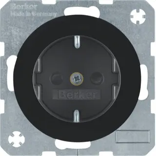 Berker SCHUKO-Steckdose M347232045 schwarz glaenzend