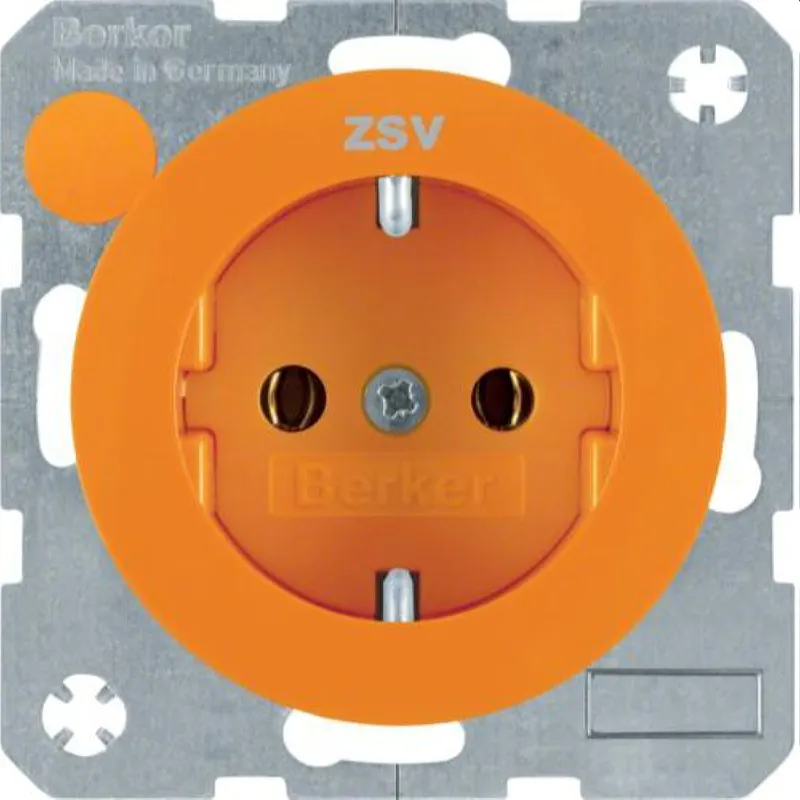 Berker SCHUKO-Steckdose M347432007 orange glaenzend