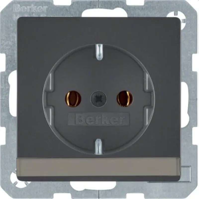 Berker SCHUKO-Steckdose M347506086 anthrazit samt
