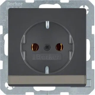 Berker SCHUKO-Steckdose M347506086 anthrazit samt